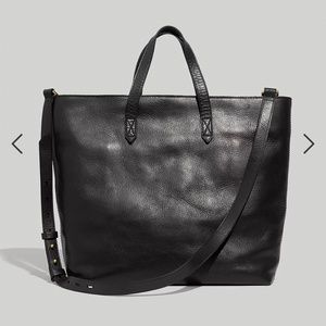Madewell Zip-top Transport Carryall Tote Black